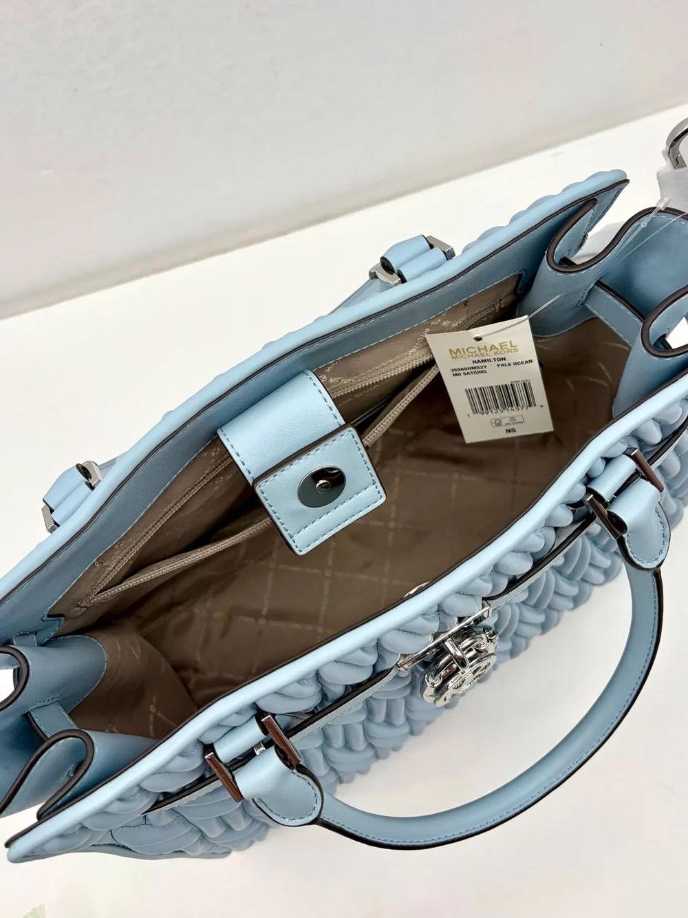 Michael Kors Hamilton Medium Matelassé Satchel Crossbody